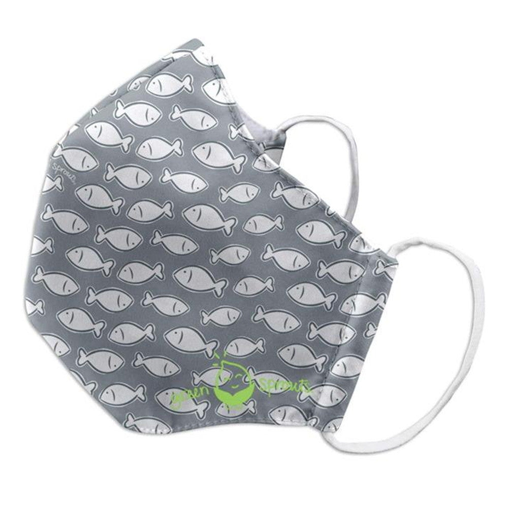 Green Sprouts Child Reusable Mask Gray Fish 24 Months, 1 Ea